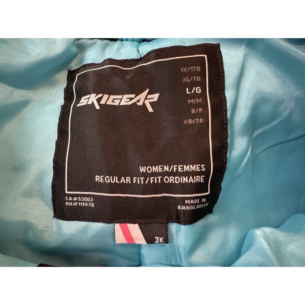Skigear Women's 3k Snow Ski Snowboarding Pants Size Large Black - Picture 9 of 9